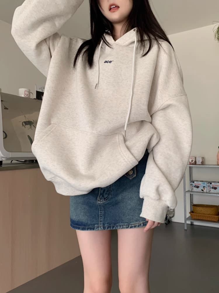 レディースパーカー ゆったりシルエット カジュアルパーカー