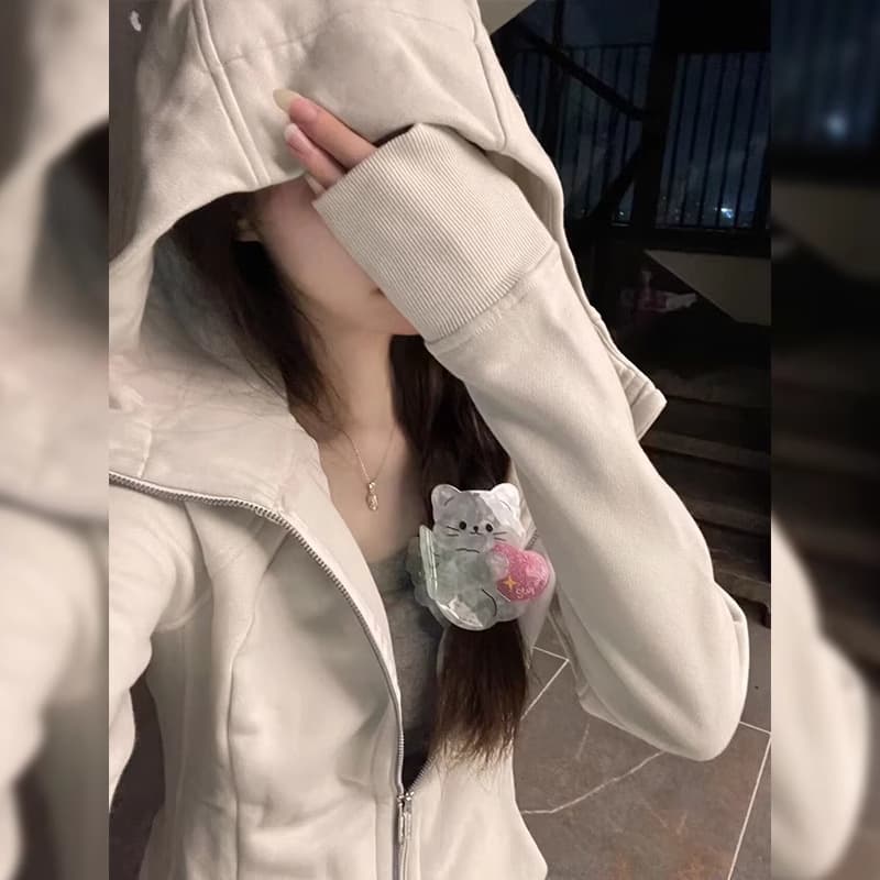 レディースパーカー すっきりシルエット きれいめパーカー