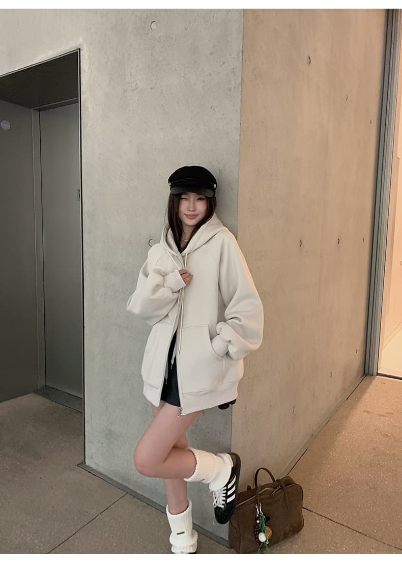 レディースパーカー ゆるシルエット裏起毛パーカー